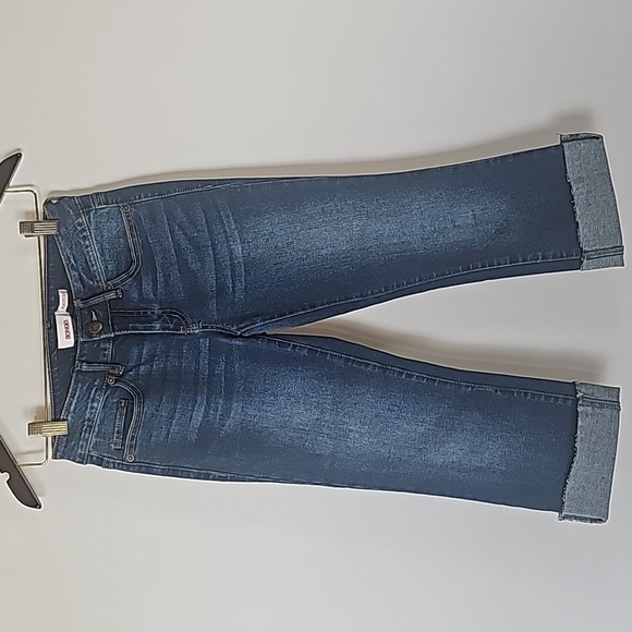 Bongo  Cropped Denim Jeans DIY Painted Back Pockets Size 4 Art To Wear A… - Picture 3 of 8